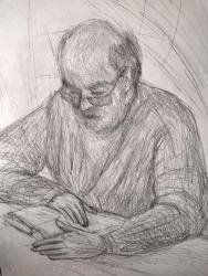 Reader by Suzi Stephens Man reading a book